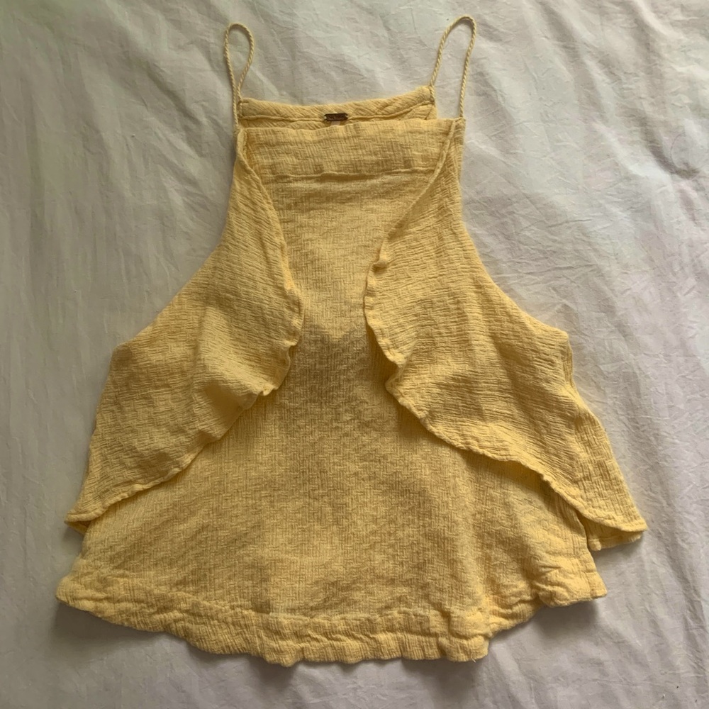 Free People butter yellow top
